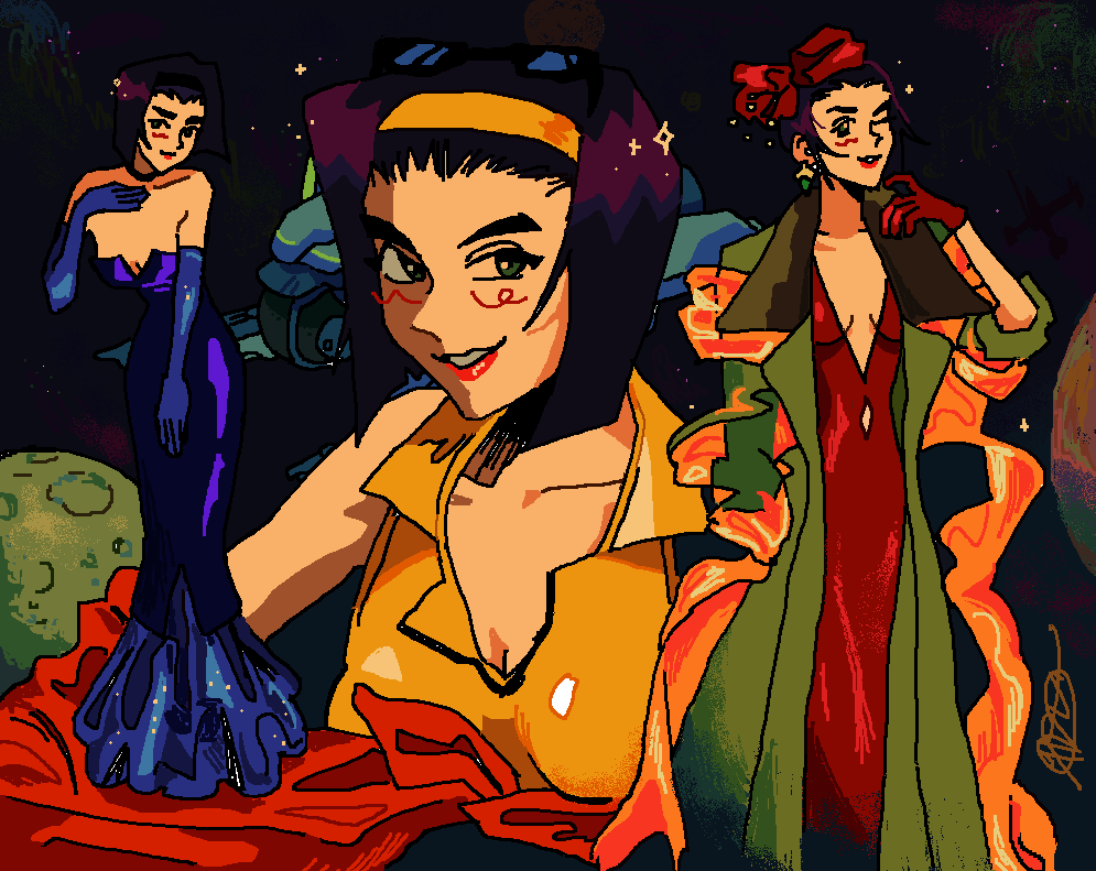 eddysgroda's tweet photo. cowboy bebop ms paint work from last year https://t.co/FN0ankKti1