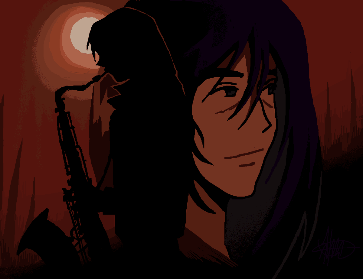 eddysgroda's tweet photo. cowboy bebop ms paint work from last year https://t.co/FN0ankKti1