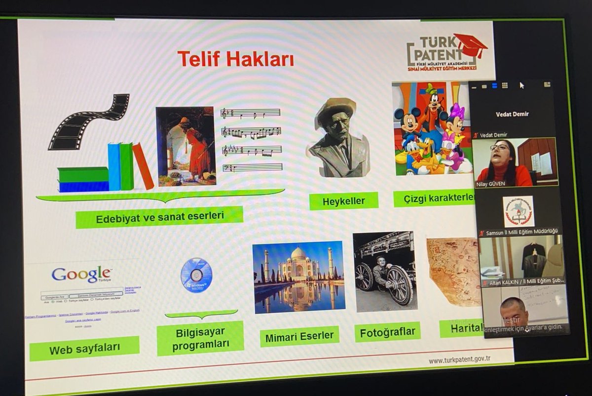 Dedeli_METAL's tweet photo. Samsun Milli Eğitim Müdürlüğü tarafından online olarak düzenlenen Şube Müdürü Altan Kalkın başkanlığındaki "Marka Patent ve Faydalı Model" konulu toplantıya katıldık
#meb @tcmeb #YesilELMAS
#mesleğimhayatım @MeslegimHayatim https://t.co/V12BWOsVwk