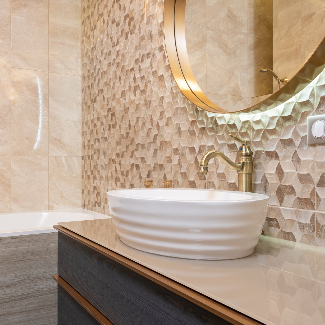 What do you think of all the textures in this bathroom?
 
Inspired or too much? facebook.com/16324176037987…
