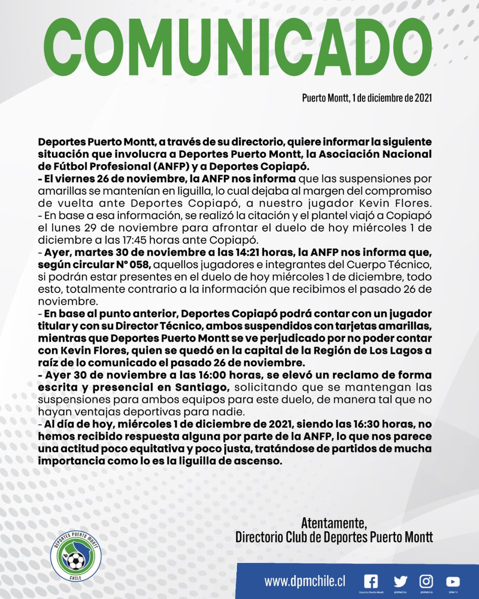 Deportes Puerto Montt tweet media