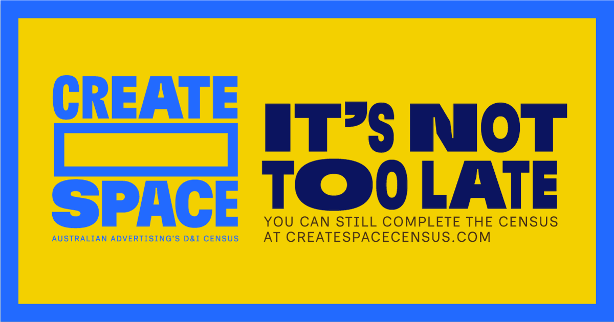 APGaustralia's tweet photo. Did you complete the #CreateSpace census yesterday?  If not, it's not too late to take part and have your say. The census will remain open until midnight on Dec 15 at https://t.co/HmgpLdqBpz. 

#createspaceaustralia #diversityandinclusion https://t.co/1DPXZs1DCP