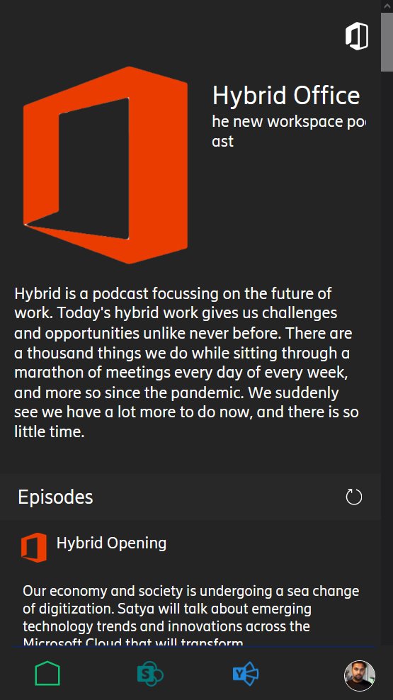 anandVragav's tweet photo. Finishing the event page https://t.co/ySwmbGhdGk with a podcast app made with #PowerApps and #MicrosoftStream to compliment the event page made with #SharePoint, #SharePointSpaces, formatted #MicrosoftLists and #MicrosoftStream https://t.co/SDXynoQ04M