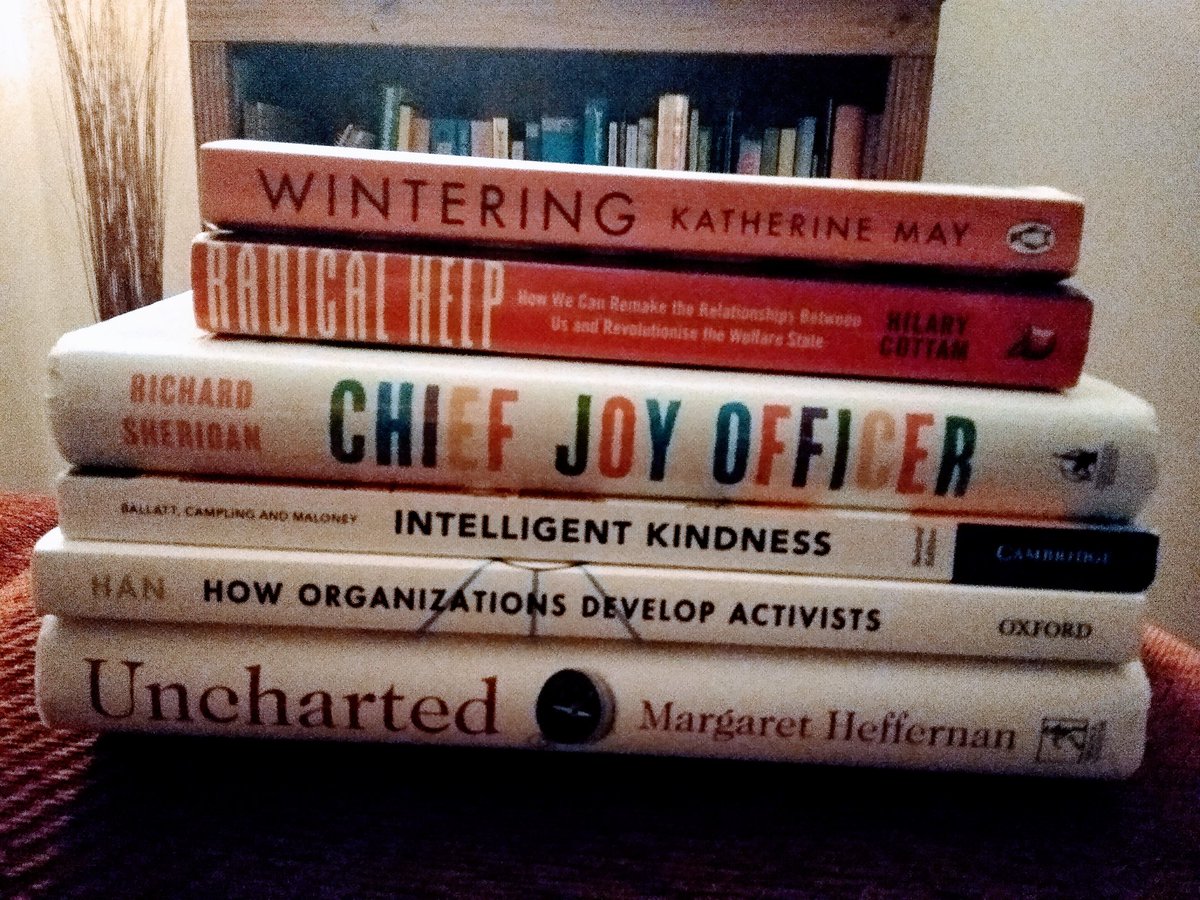 carrie_biddle's tweet photo. @AHPsEverywhere @ahpqi @AHPbookClub Got a few out on loan at the moment off the shelf and happy to share from top to bottom #selfcare #transformation #JoyInWork #kindness #ChangeAgents #NewWays of thinking. https://t.co/eaxYPoKwuy