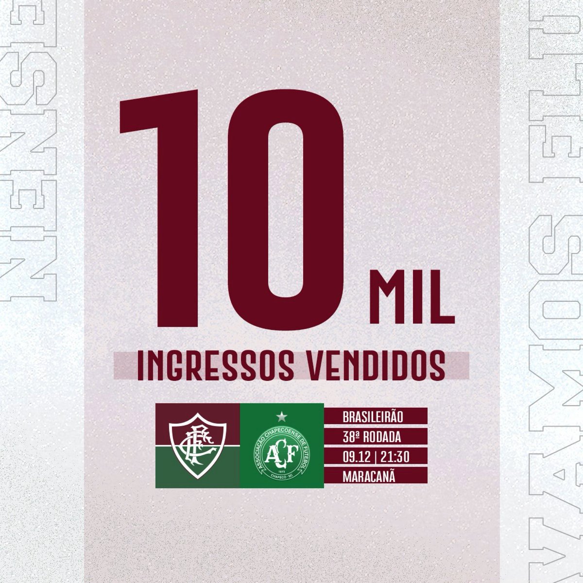 FluminenseFC's tweet photo. ATENÇÃO, TRICOLOR! GARANTA SEU LUGAR NO MARACANÃ CONTRA A CHAPECOENSE! 🇭🇺🇭🇺🇭🇺 https://t.co/2owqKMNHx5