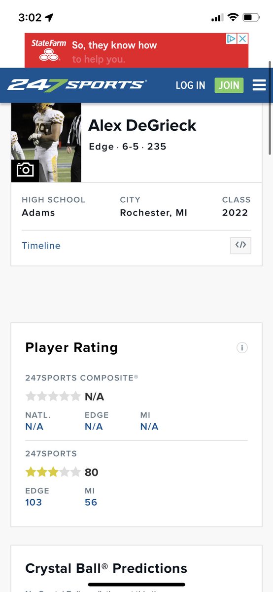 Thankful to be named a 3 star⭐️⭐️⭐️