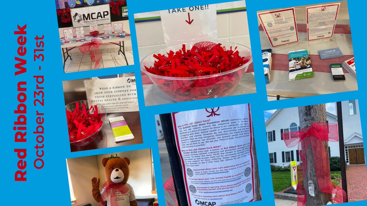 The Red Ribbon Campaign is the largest drug-abuse prevention campaign in the United States.  MCAP showed support by tying red ribbons on the trees in town, putting resources in the high school, and displaying red ribbons and signage in various establishments around town.❤️