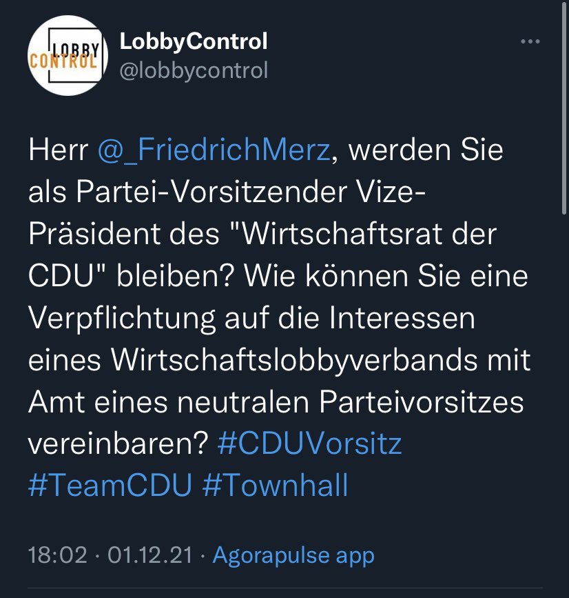 BerlinReporter's tweet image. Und wenn man schon 4h das Falsche behauptet, obwohl man schon sehr früh auf den Fehler aufmerksam gemacht wurde, dann geht es nicht um Wahrheit, sondern um Diffamierung. @_FriedrichMerz #TeamCDU #Lobbycontrol