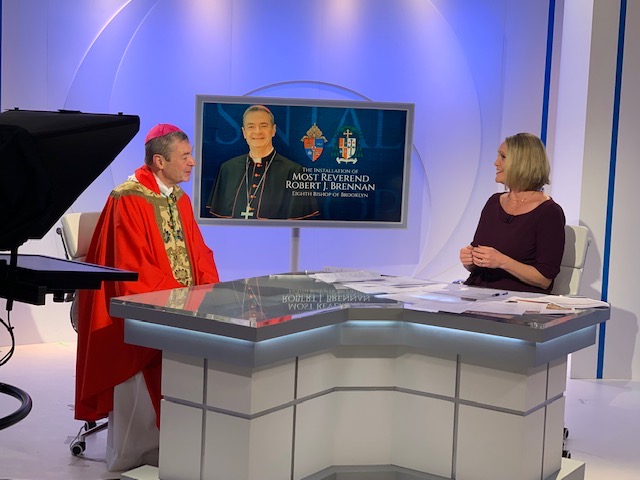 A day after his #installation- @BrooklynDiocese #Bishop Robert Brennan got straight to work... we'll tell you how he spent his morning... and we'll hear from his #family @CurrentsNews 7pm @NETnyTV FiOS ch 548, Optimum ch 30, Spectrum ch 97 or #YouTube @DeSalesMedia https://t.co/mbBb8BCYrc