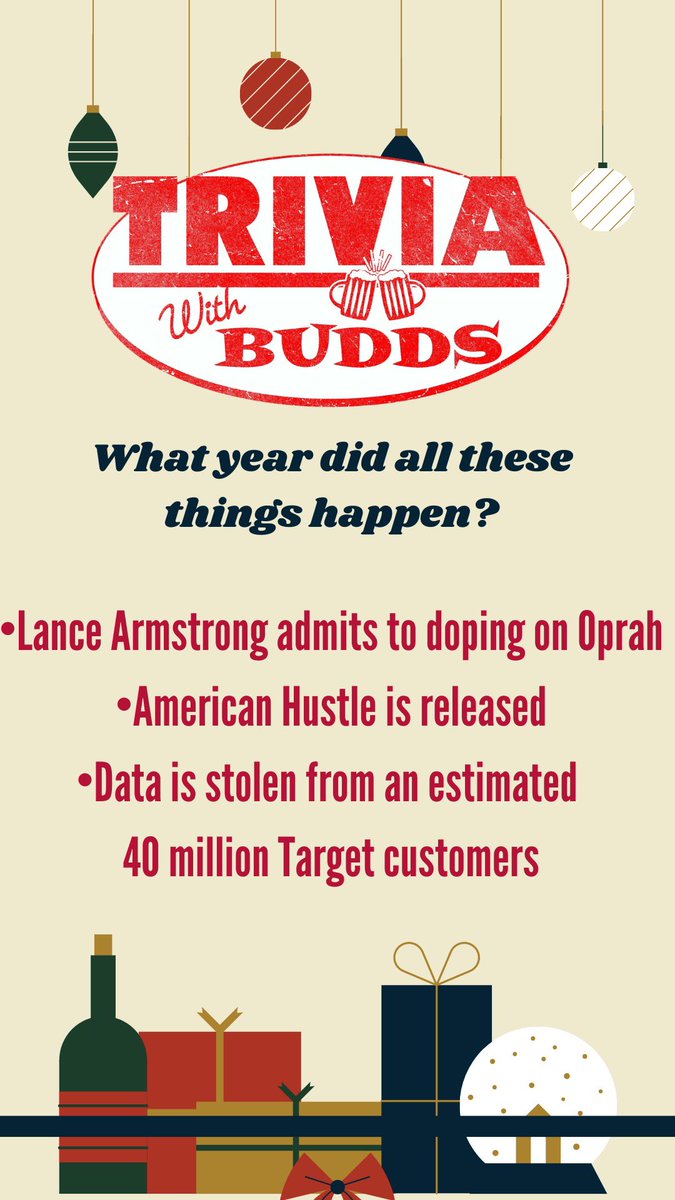 What year? 🤔 🧠 📆 #TriviaWithBudds