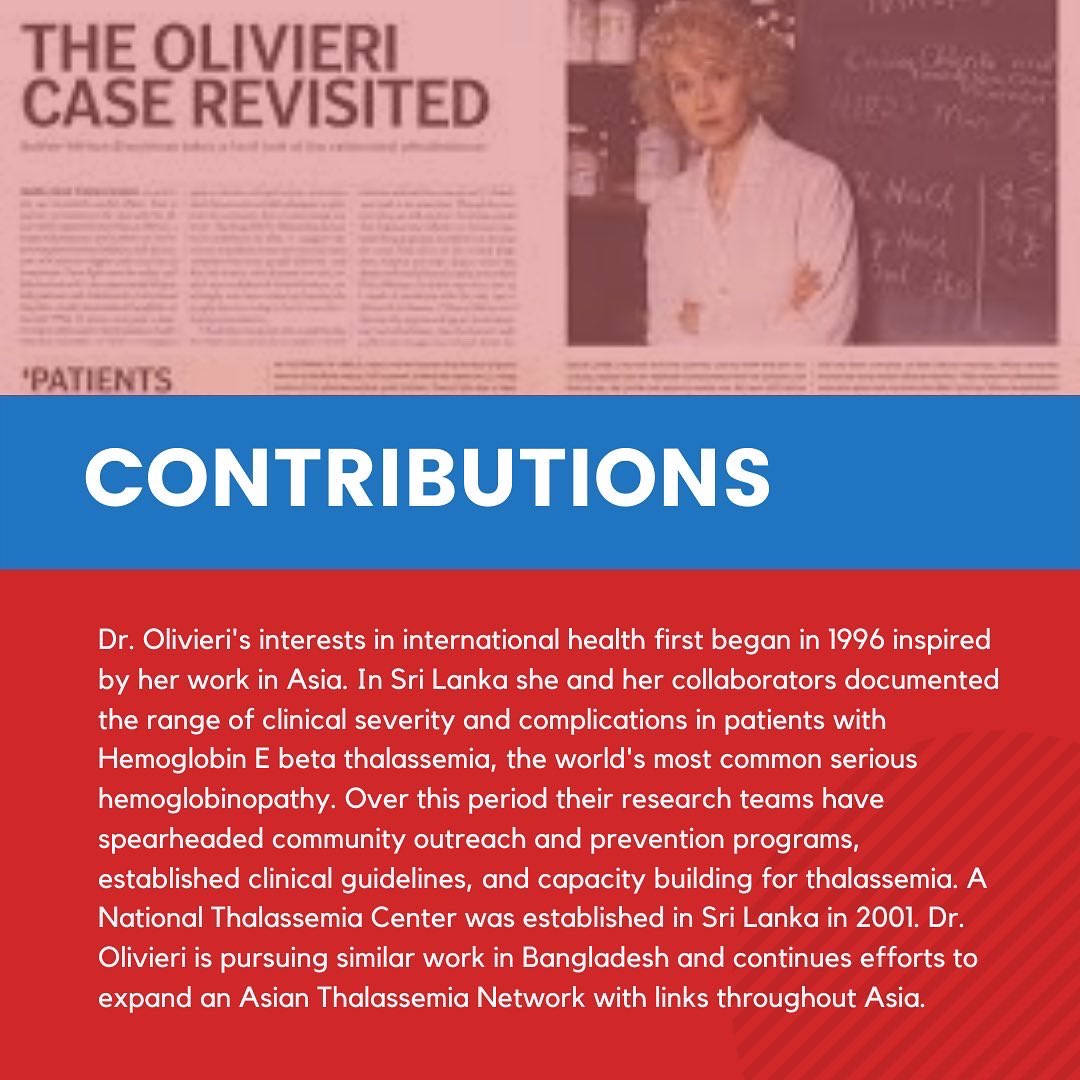 HemoglobalUW's tweet photo. Dr. Nancy Olivieri is the co-founder of Hemoglobal. Learn more about her journey and many contributions here! https://t.co/3RsPNcfZ8P