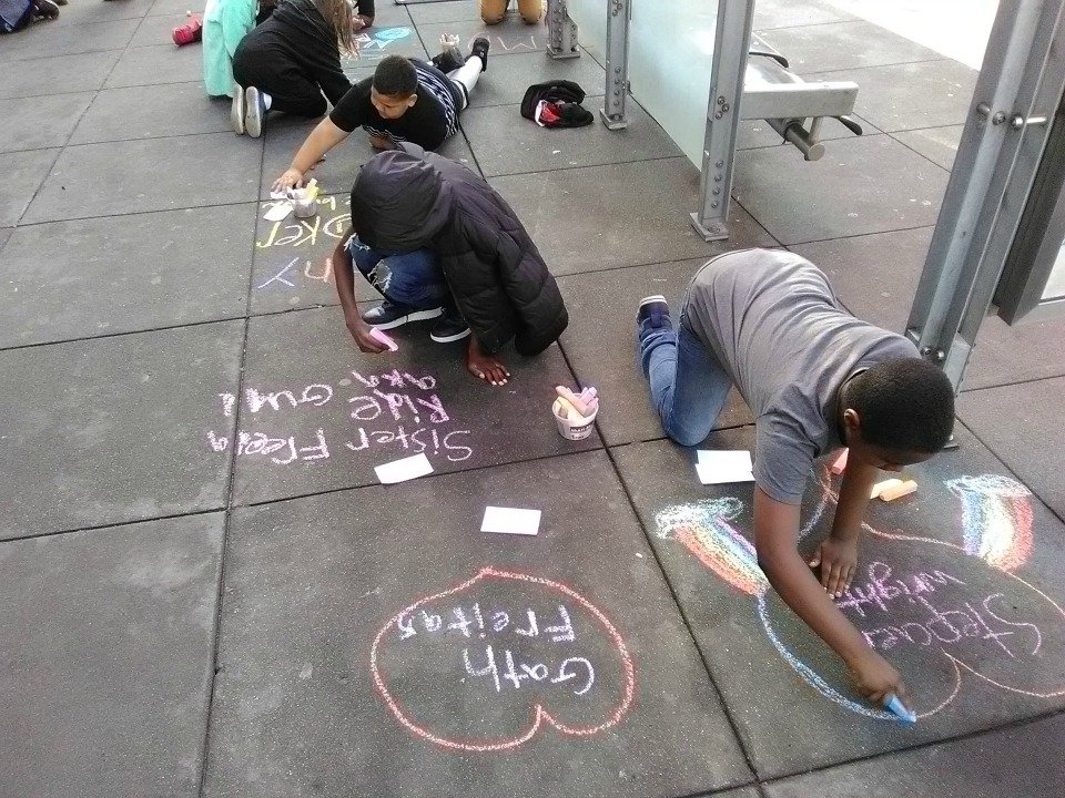 GGBA's tweet photo. The event has started on the 400 and 500 blocks of Castro Street, and all are encouraged to come and leave a piece of chalk art on the sidewalks on both sides of the street. Letβs show up, together!
#GGBA
#WorldAIDSDay
#CastroSF
#ProjectInscribe https://t.co/RapET7SGNZ