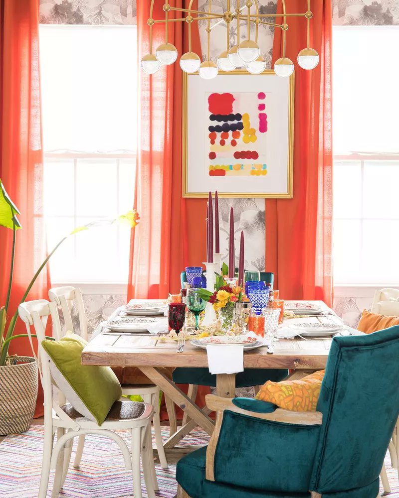 Harmesteam's tweet photo. Colorful window treatments can add character to a room. #interiorstyle #homestyle  https://t.co/EoyvEfPEEa https://t.co/pBkXeSkSsB