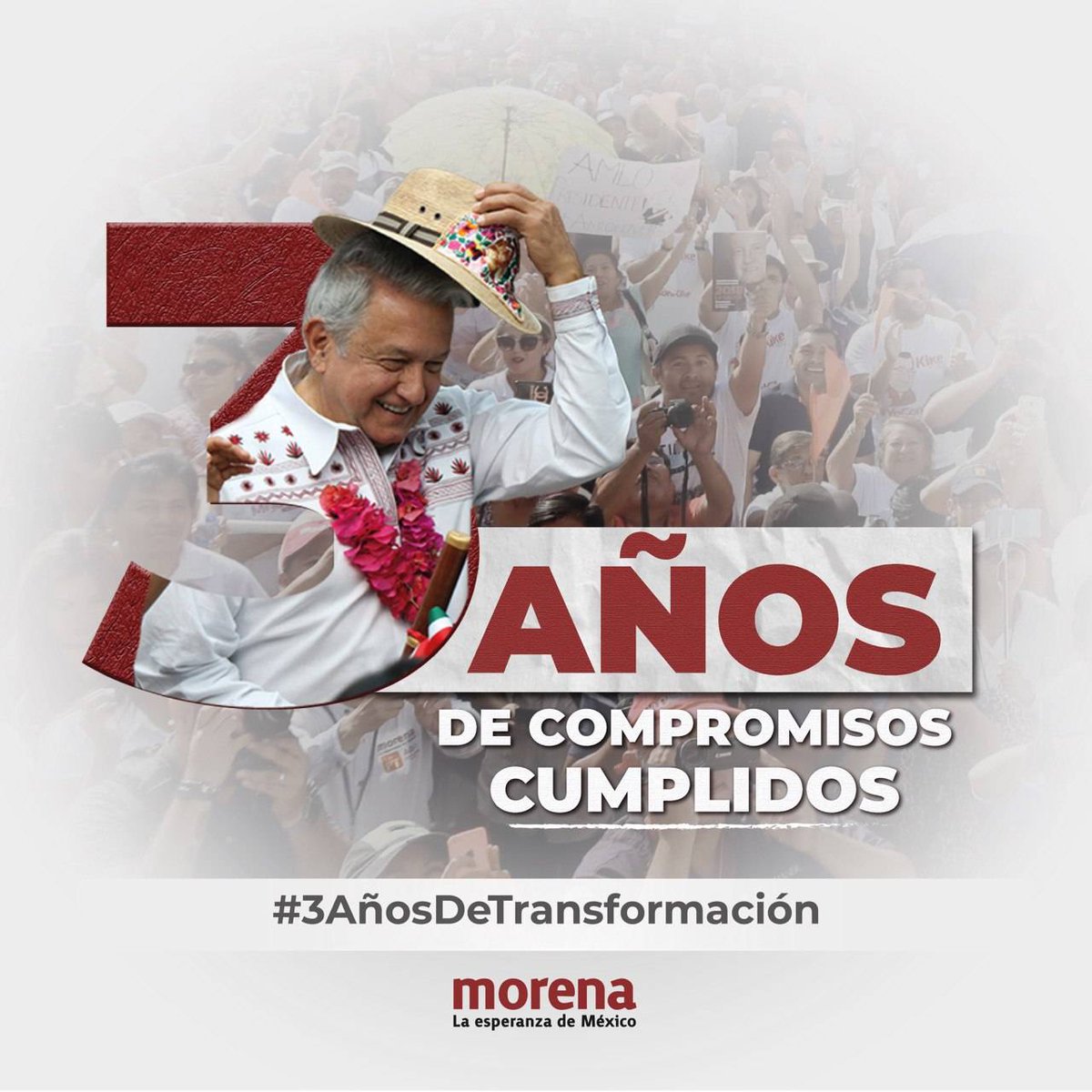 Estamos a la mitad del camino en la regeneración nacional. 3 años de compromisos cumplidos. #3AñosDeTransformación