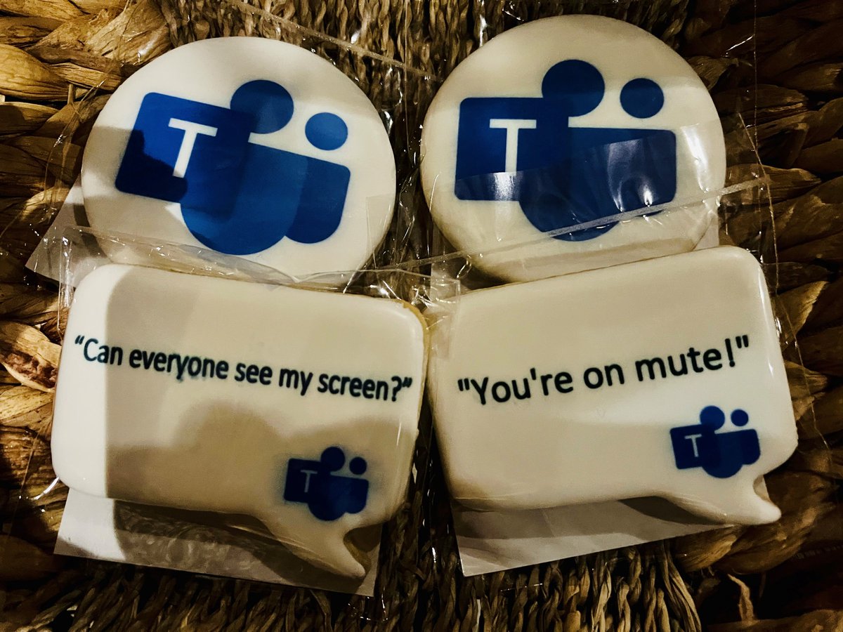Most common #MicrosoftTeams phrases. My team turned them into cookies🍪!