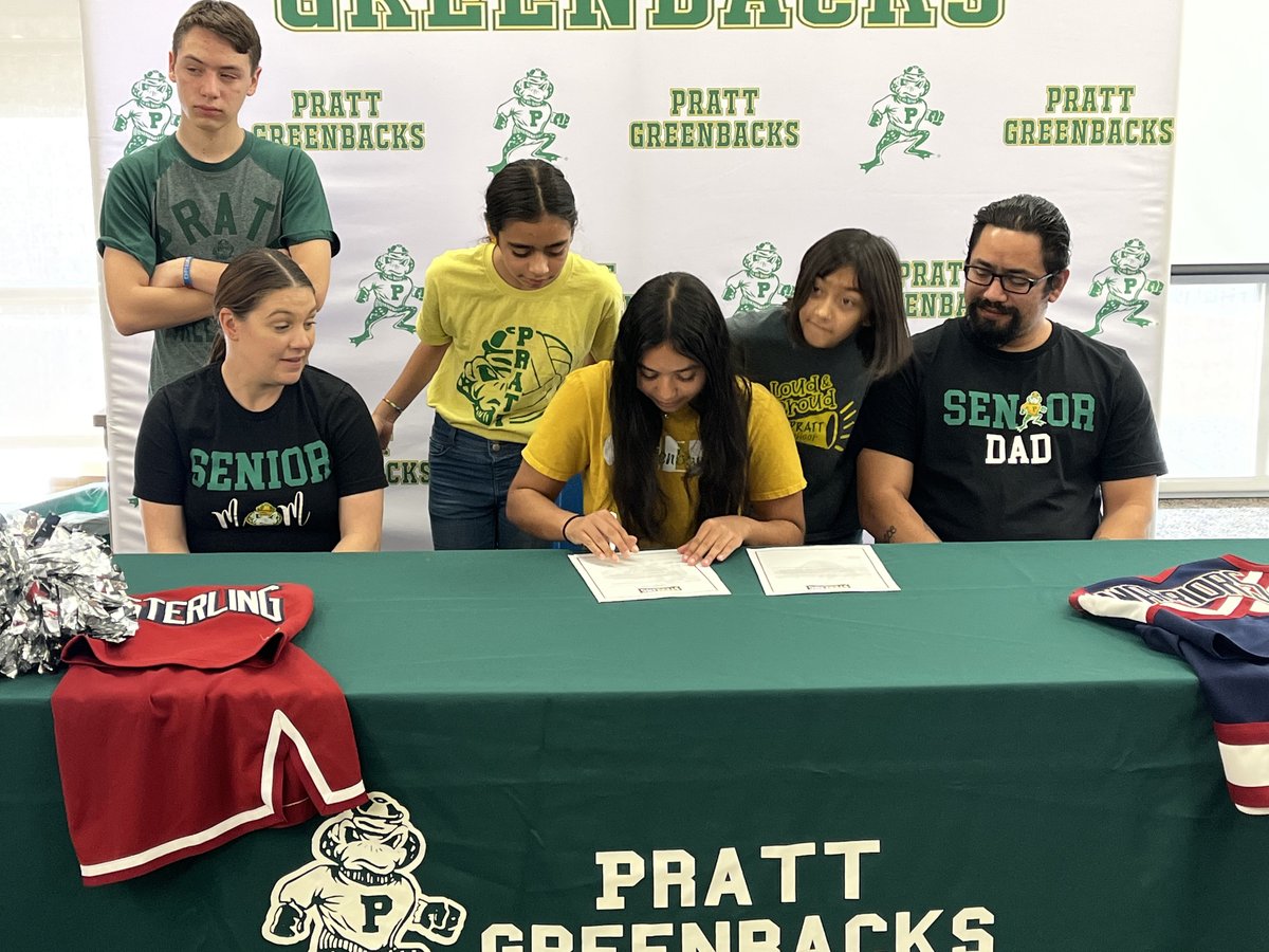 PrattAD's tweet photo. Congratulations to Greenback Senior Kierra Messick!  She signed today to cheer next year at Sterling College for the Warriors! https://t.co/at6em6Tfa7