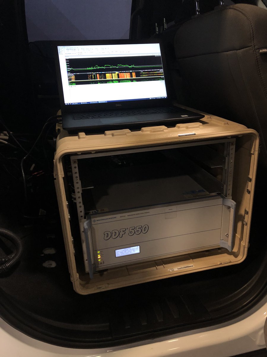 military_cots's tweet photo. Stop by the @RohdeSchwarz booth 217 for their Sigbadger demo on a @Ford F250 truck. It’s a spectrum dominance monitoring and direction finding geolocation electronic warfare solution #mousepants #hf #sigbadger https://t.co/UnODQAj5qa