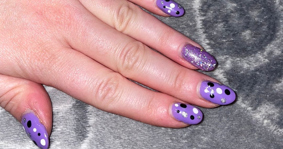 z_shells's tweet photo. New Purple Spot Nails!
Builder gel in a bottle with gel Polish 💅🏻
#purple #purplenails #purple💜 #purpleaesthetic #spot #spotnails #gelnails #gelnaildesign #gel #gelpolish #gelmanicure #nails #nailart #nailartist #nailsofinstagram #nailsoftheday #nailheaven #nailsdesign #nails💅 https://t.co/FzEeRfnC1c