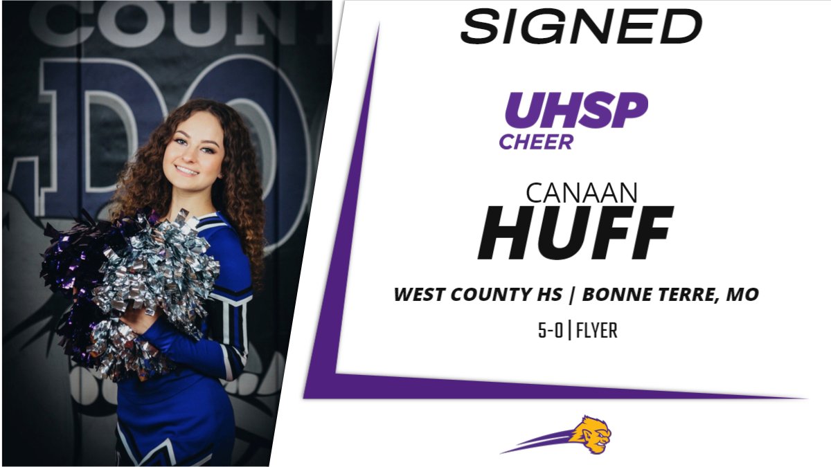 UHSPEutectics's tweet photo. UHSP Cheer signs its first commit for 2022-23: Canaan Huff of Bonne Terre, Mo.! #EutsCheer #UHSPAthletics #WelcomeToUHSP
https://t.co/PYkaW1WyHR https://t.co/HMH2cRbHuc
