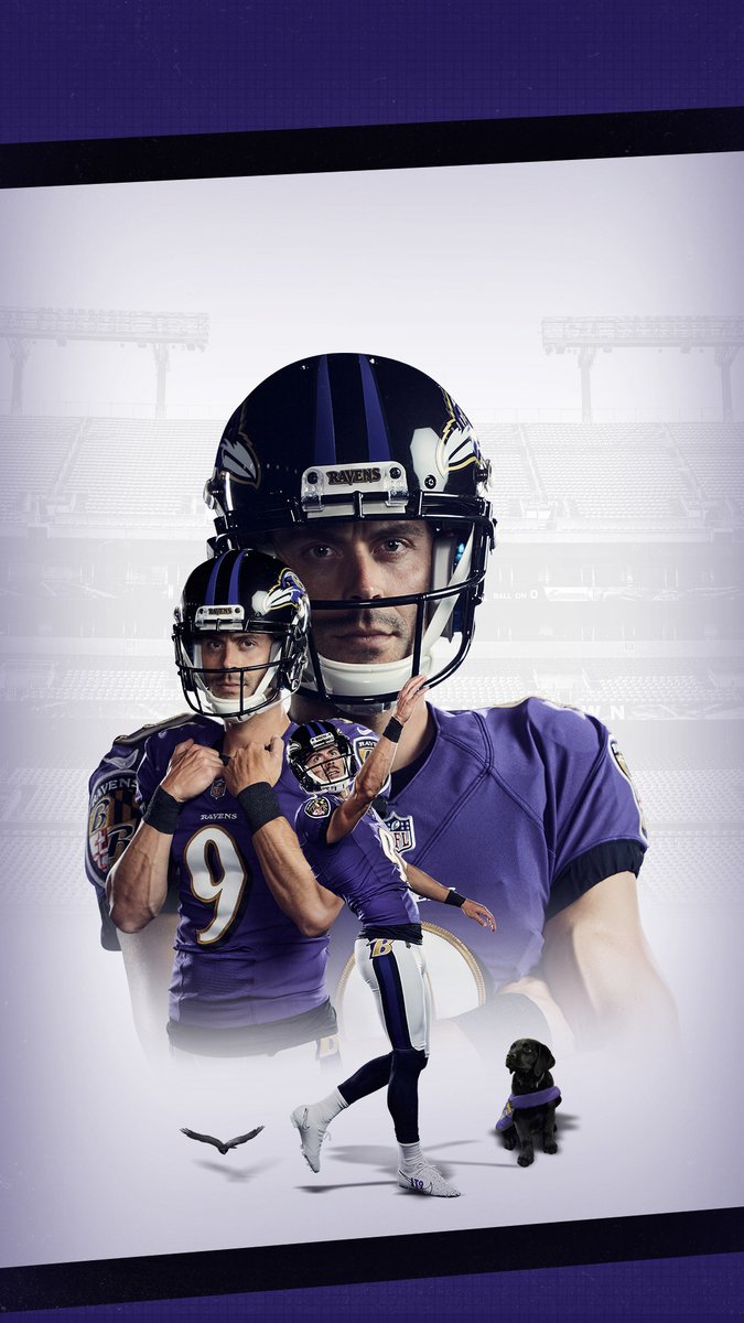 Ravens's tweet photo. Tucker feat. Tucker 💜 #WallpaperWednesday 

#ProBowlVote @jtuck9 https://t.co/0BallSbygR