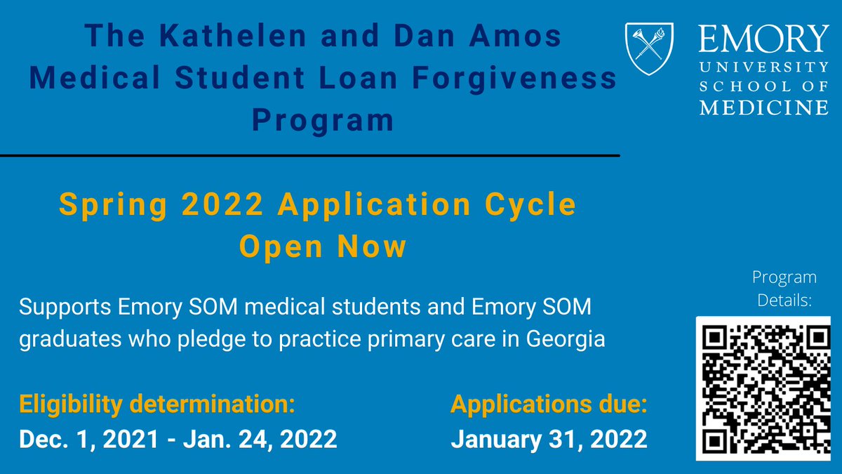 PCC_Emory's tweet photo. Emory MD students interested in #primarycare &amp; recent Emory MD grads practicing #geriatrics, #internalmedicine, #familymedicine, #pediatrics 

Check your eligibility at https://t.co/9Sy05P1n52 for Spring 2022 awards. #EmoryAmosPrimaryCareGift https://t.co/WiLHSxEfCD