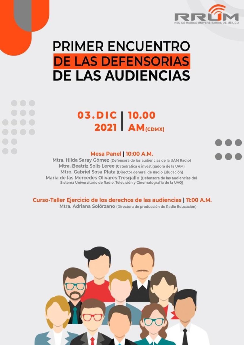 Este viernes tenemos una cita las personas titulares de defensorías de las audiencias de la <a href="/rrumexico/">Red de Radio Universitarias de México (RRUM)</a>  y una servidora.