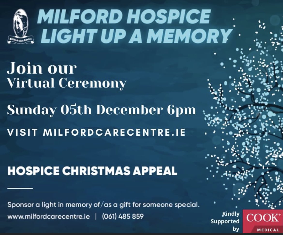 1MaryOBrien's tweet photo. #LightUpAMemory with ⁦@MilfordLmkCC⁩ this Sunday 5th December @ 6pm https://t.co/9VWB8QteCw