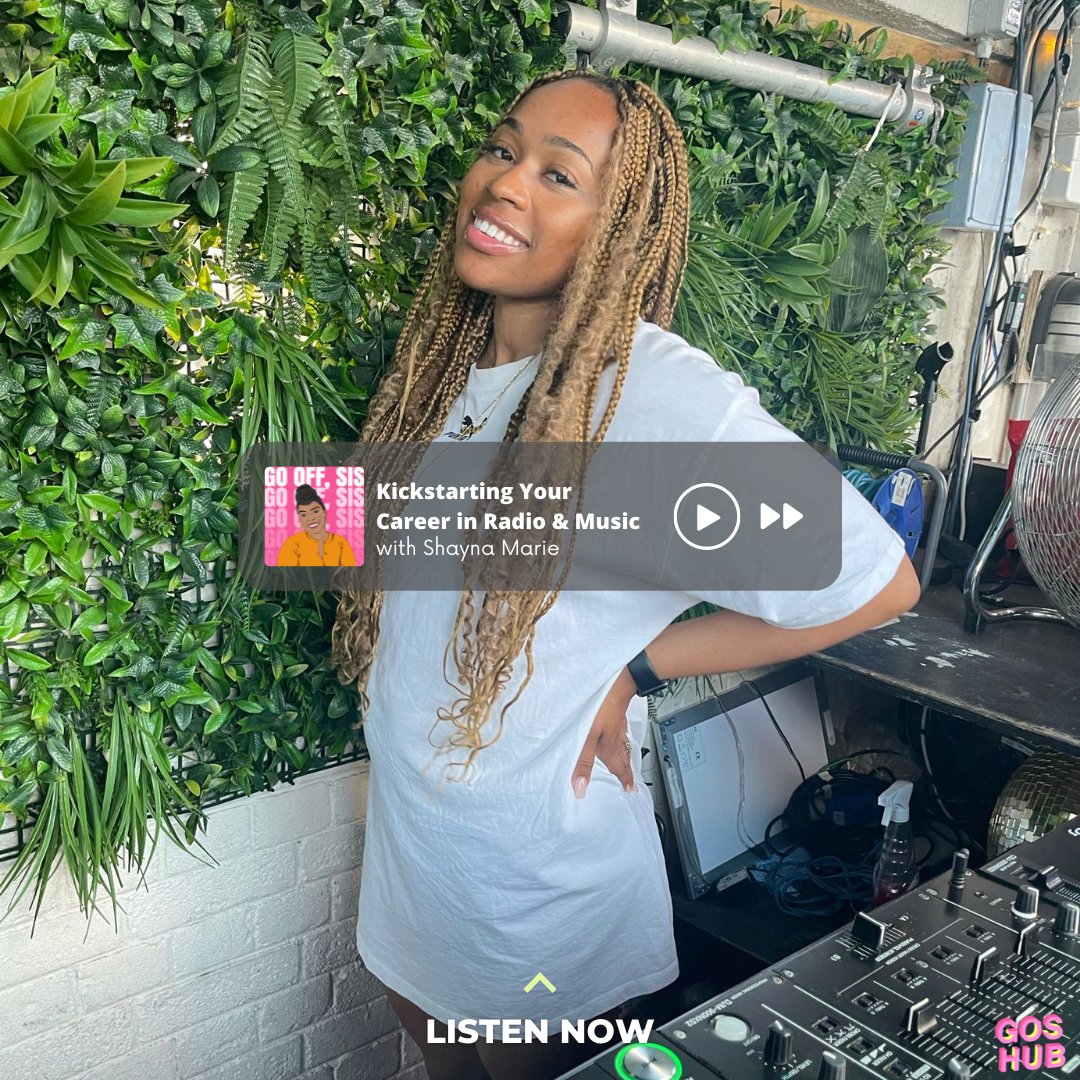 GoOffSisHub's tweet photo. On this week's episode of #GoOffSisPodcast join Mimi for a chat with Capital Xtra Breakfast Show host &amp; DJ @ShaynaTMarie! 

If you're looking to get into the radio &amp; music industry then this one's definitely for you - click the link below to listen! 

https://t.co/9JVmqMQ92G https://t.co/11FXaZbgvL