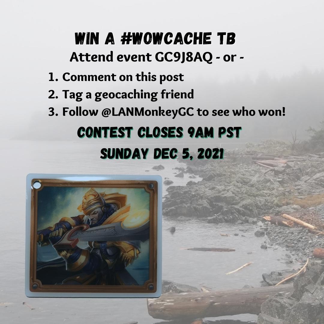 LANMonkeyGC's tweet photo. #WoW - are you a #geocacher who wanted to participate in the #WoWCache TB promotion, but didn't get a chance?
Canada's ONLY WOW TB give-away event has been allowed to give a few away online as well. We hope to see you at https://t.co/ZZQnOhpQHq but if not... https://t.co/f2b25C0t5w