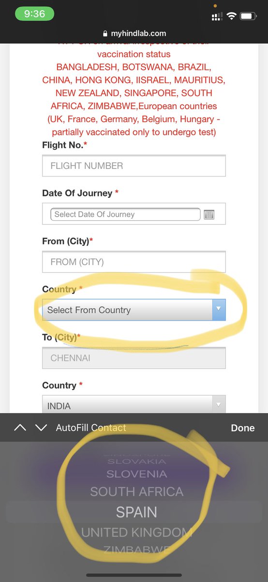 ImRJsh's tweet photo. @ChennaiFlights @aaichnairport @HllHindlabs @AAI_Official The point was that I couldn’t Sweden as an option in the list of countries in HIINLabs Countries list ( https://t.co/yLjbcN6MqB ) to book an appointment. https://t.co/JJO1wU5awU
