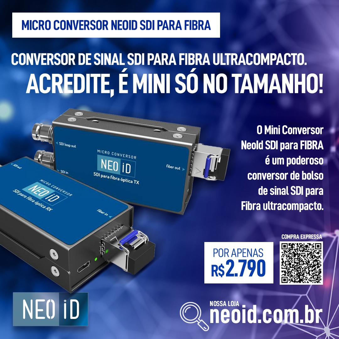 NEOiDTV's tweet photo. KIT DE EXTENSÃO DE SDI PARA FIBRA, PADRÃO BROADCAST E ALIMENTAÇÃO VIA USB.

Fonte de 5V e cabo USB incluídos;
Caixa metálica de  tamanho ultrarreduzido;
Adaptador para rack incluído;
Pronto para transmissão de até 20Km. https://t.co/jJduXtbG69