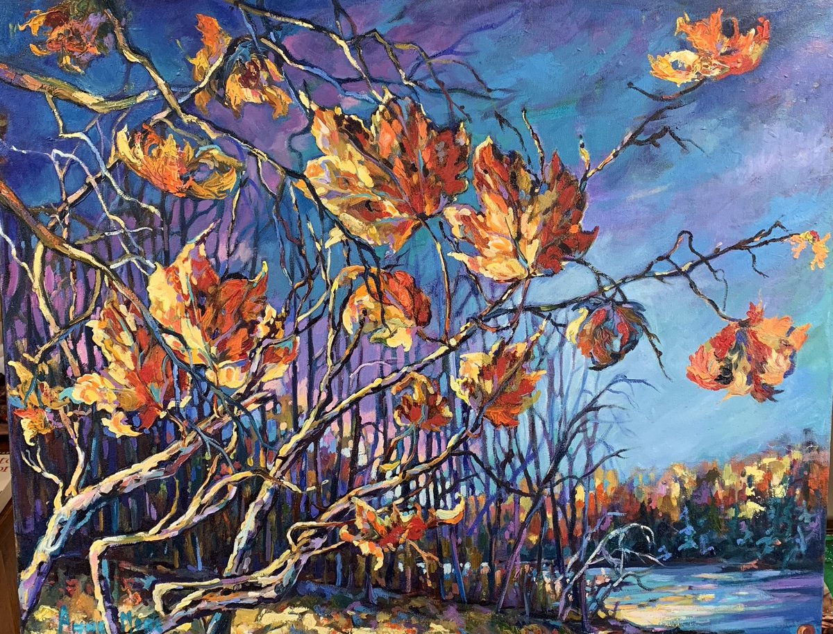 amore_anne's tweet photo. “Changes “ Oil 24 x 30. The Fall is one of my favourite seasons. We are so fortunate to be surrounded by wonderful green spaces here and around the Burlington Area. https://t.co/zPZrRylTvz