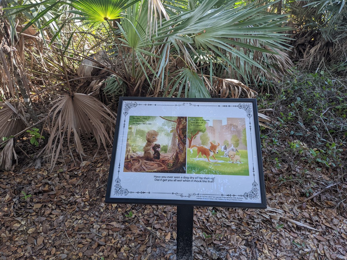BocaRecreation's tweet photo. The #BocaRaton Public Library has a new StoryWalk book in the Serenoa Glade Preserve at George Snow Park! In “How Do You Take a Bath?” by Kate McMullan, get squeaky clean with elephants, pigs, monkeys, hippos, and more! Get info about our StoryWalks at https://t.co/GT7dT7rBBo. https://t.co/sqTM7S7bhC