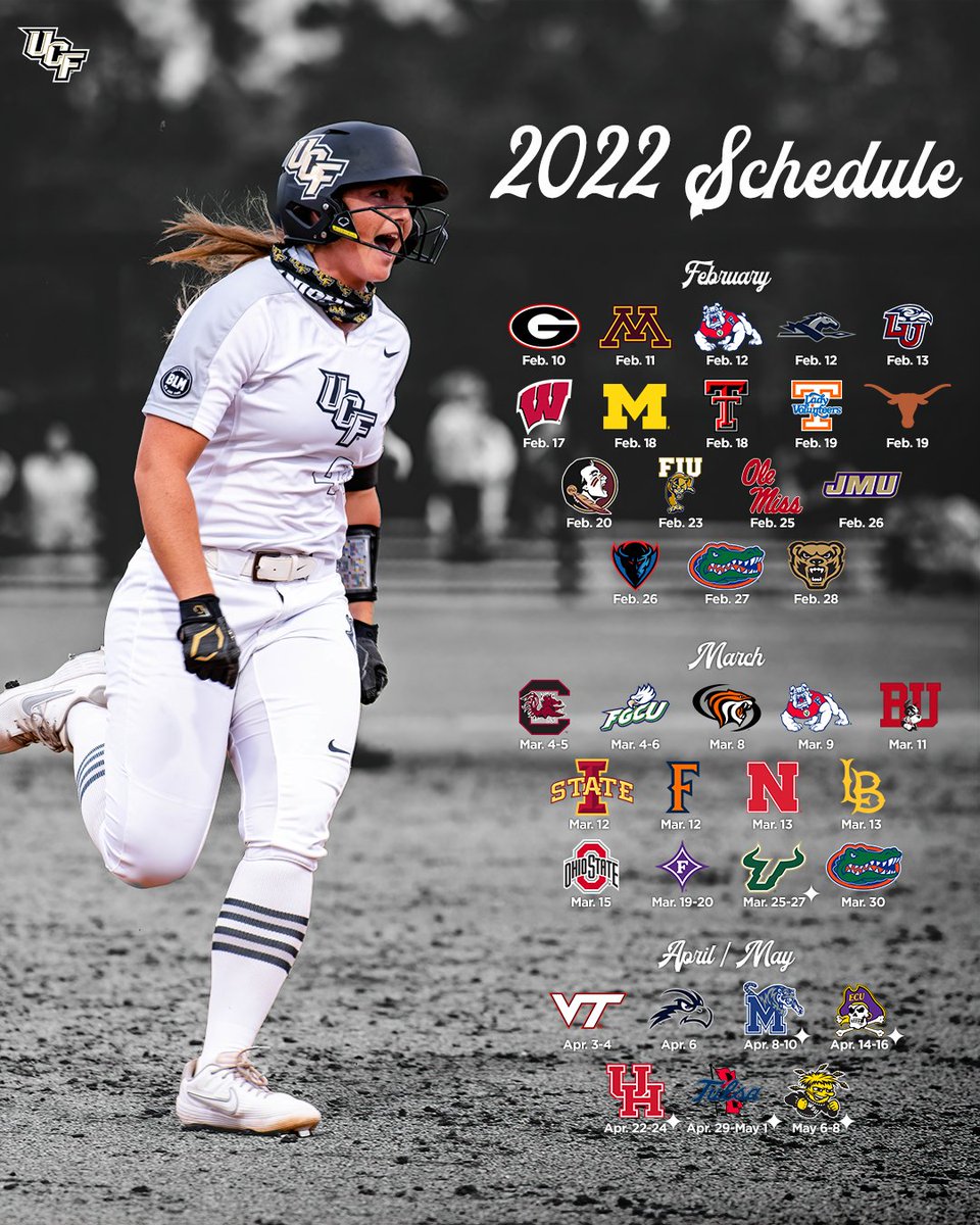 Our 2022 schedule is 𝗛𝗘𝗥𝗘!

#TeamXXI is ready to compete against the nation's top teams and make a statement this season! ⚔ #ChargeOn

🗞: ucfknights.co/SB2022Sched