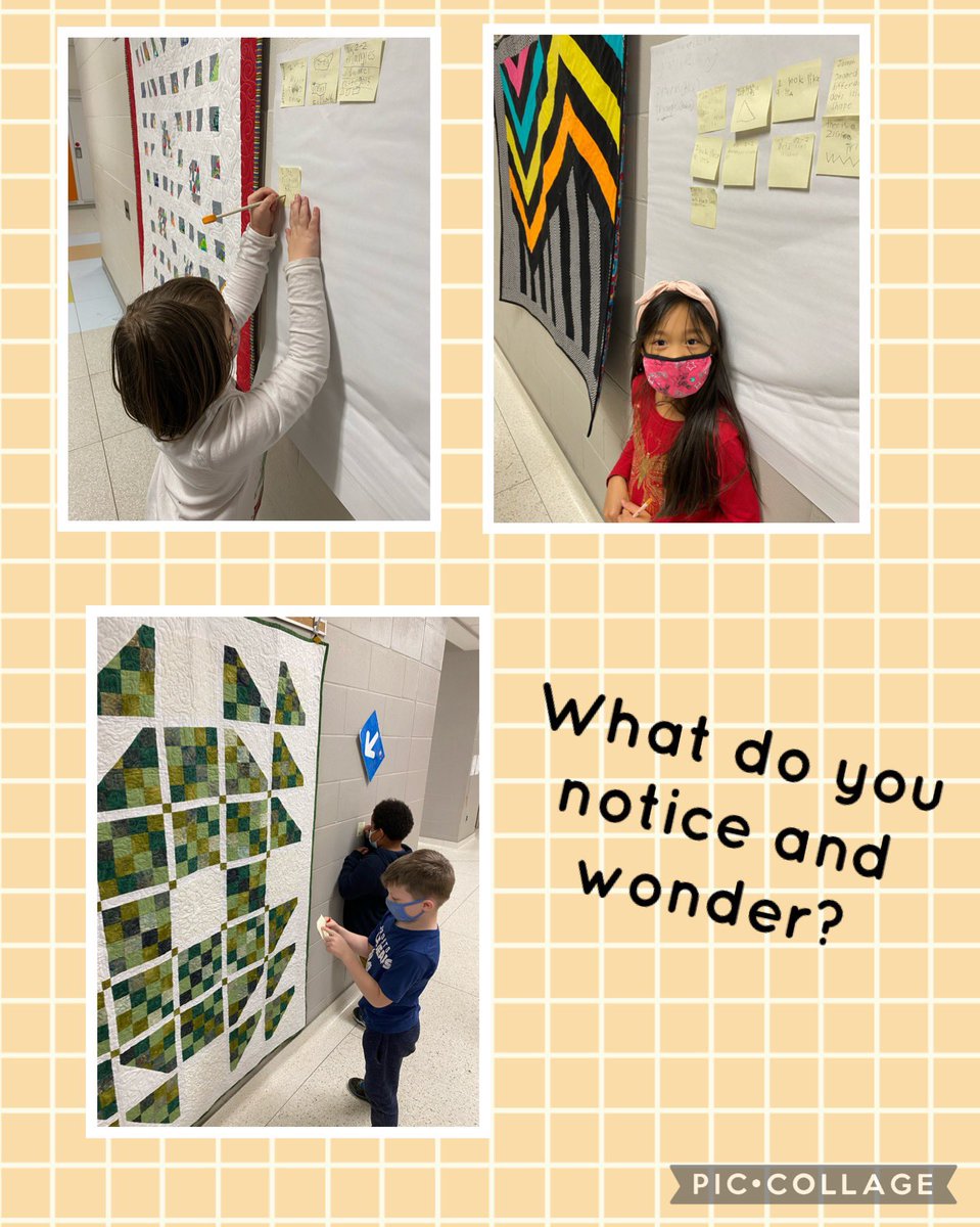 kpyper2017's tweet photo. ⭐️We had great math discussions today as we talked with partners about these beautiful quilt designs. We noticed patterns, directions, shapes within shapes, irregular and regular polygons and counted shapes… amazing job Grade 2 mathematicians! Math is everywhere!⭐️
@htubman2015 https://t.co/7ScaLsIQ9f