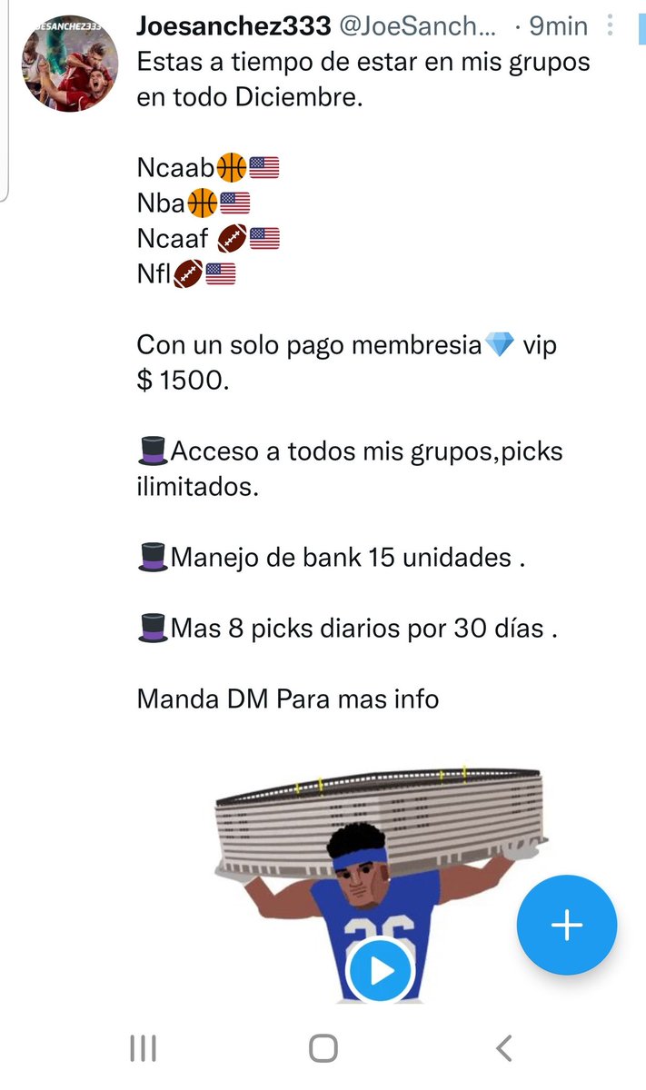 JoeSanchez333's tweet photo. Ayer les dije que les debia un #Freepick 🏀🇺🇸

-112
Pick💰

Cuestion que lo destapen
Jalense con 100rettwits.🔃

Momio como lo acostumbrado..aqui jamas veran un momio arriba de -143!!!

Hoy iniciamos mes con 💰15 unidades nuevas!!!
Quien gustes todavia se puede unir!!!✌🏼🏀🇺🇸 https://t.co/j9MhARF8aD