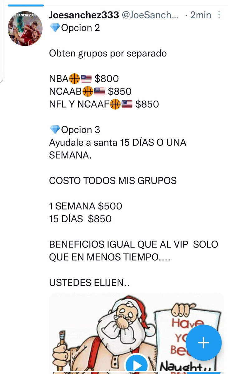 JoeSanchez333's tweet photo. Ayer les dije que les debia un #Freepick 🏀🇺🇸

-112
Pick💰

Cuestion que lo destapen
Jalense con 100rettwits.🔃

Momio como lo acostumbrado..aqui jamas veran un momio arriba de -143!!!

Hoy iniciamos mes con 💰15 unidades nuevas!!!
Quien gustes todavia se puede unir!!!✌🏼🏀🇺🇸 https://t.co/j9MhARF8aD