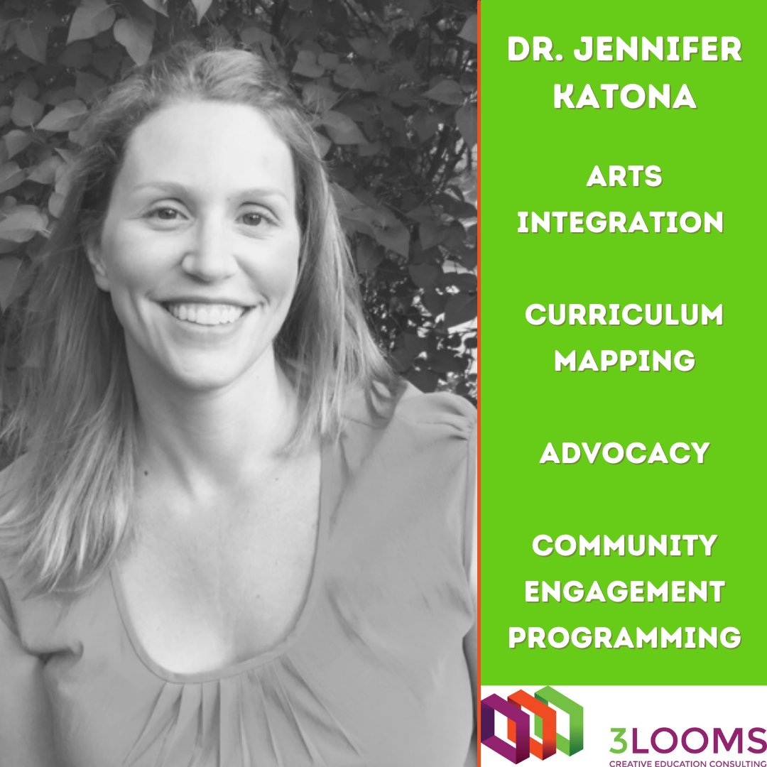 3 Looms President Dr. Jennifer Katona has been lucky to work in Arts Education for over 20 years in almost every capacity.
Visit 3looms.com/events to register for her webinar on Monday, December 6 at 7pm: "Introduction to Curriculum Mapping."