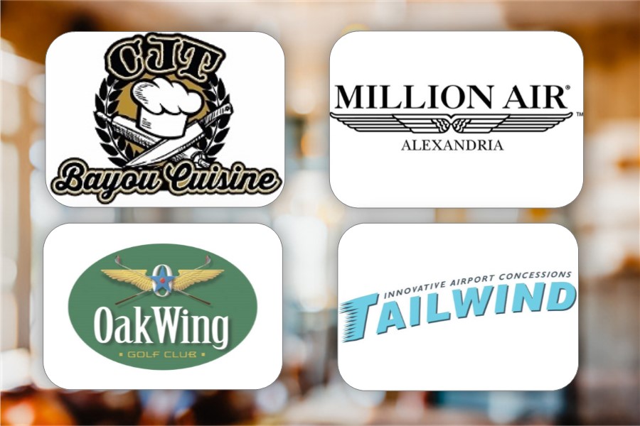 GOT LUNCH?  Look no further than England Airpark!  We have four great options for you to choose from…CJT BAYOU CUISINE (located next to Community Center), MILLION AIR (located inside the FBO Terminal), OAKWING (inside the Club House) and TAILWIND (inside AEX Terminal).