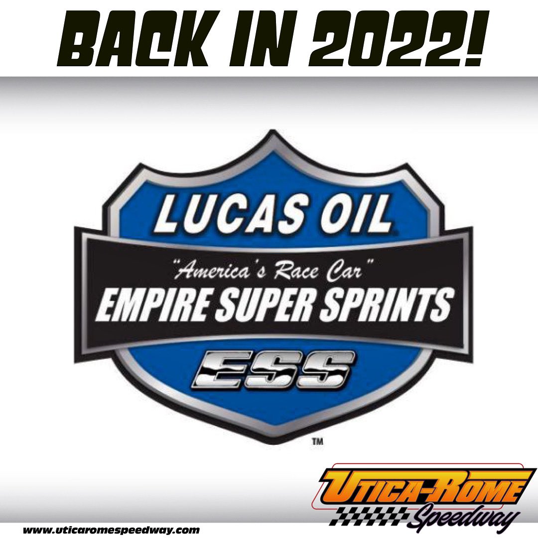 Utica-Rome Speedway (@ur_speedway) on Twitter photo They're back for 2022! Lucas Oil <a href="/ESSprints/">Empire Super Sprints</a> return to Utica-Rome Speedway.
💥May 13 - Utica-Rome Speedway
💥August 5 - Utica-Rome Speedway They're back for 2022! Lucas Oil <a href="/ESSprints/">Empire Super Sprints</a> return to Utica-Rome Speedway.
💥May 13 - Utica-Rome Speedway
💥August 5 - Utica-Rome Speedway