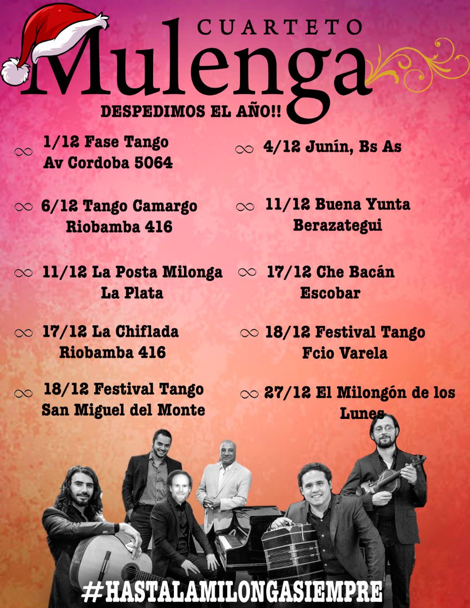 CuartetoMulenga's tweet photo. #hastalamilongasiempre
#tangofederal https://t.co/oGhY5TWVUa