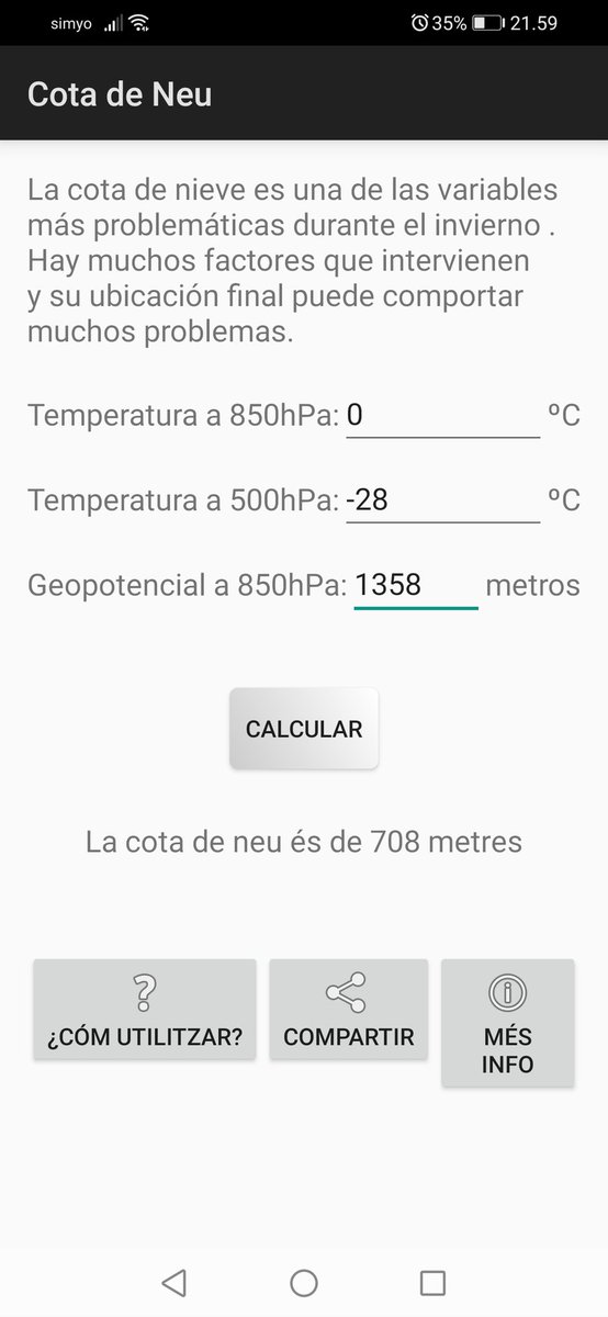 MeteoAdM's tweet photo. 👉#Cotade❄️ que pot 📉puntualment cap al #vespre 800-700m #Batec #ArenysdeMunt @FoscaClara @epicjoan1 @Esteve_TorrentF #hivernmeteorològic #2desembre2021 #entretenimentmeteorològic https://t.co/Gt2AyoR07R