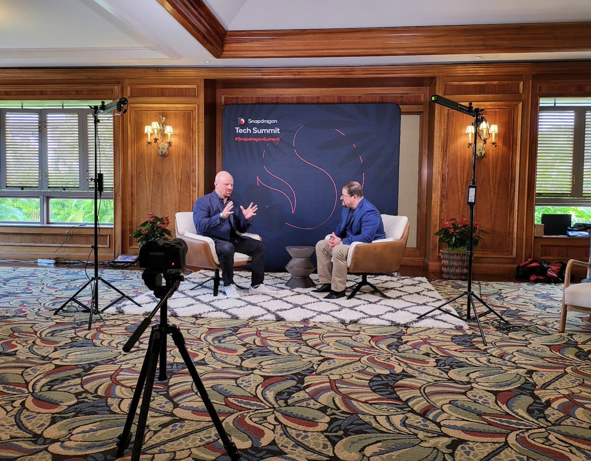 Sneak peek of next week’s edition of <a href="/MakingMarkets_/">@MakingMarkets</a> #podcast. Went deep on <a href="/Qualcomm/">Qualcomm</a> with CEO <a href="/cristianoamon/">Cristiano R. Amon</a>. Talking #5G, #Automotive, #AI and more… $QCOM