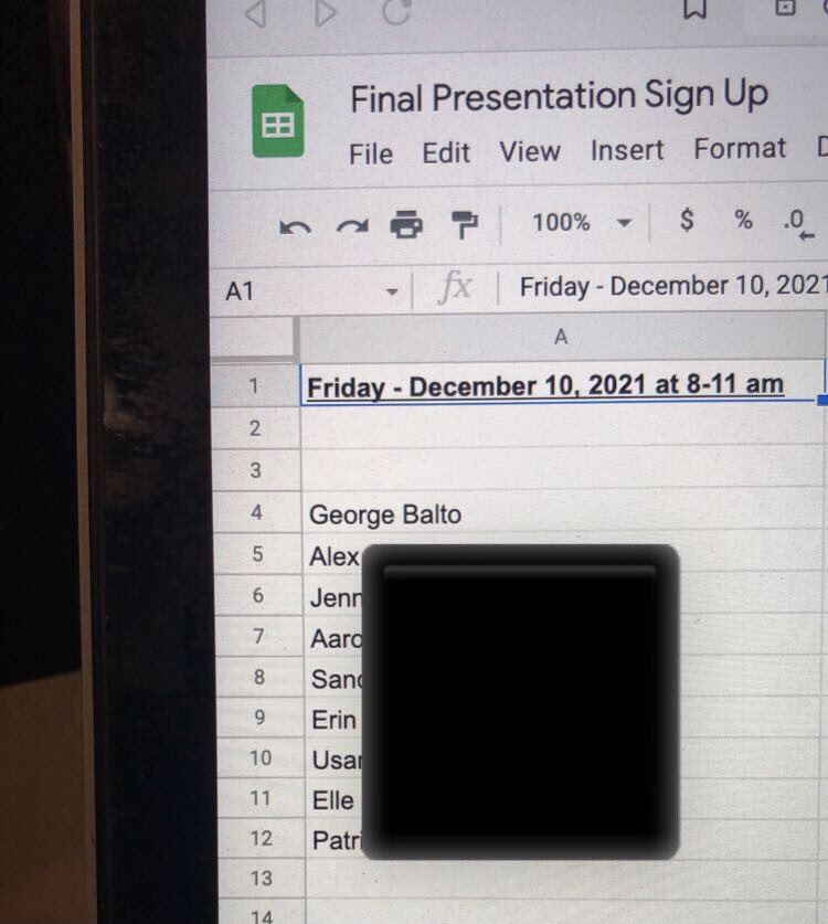 I put my name on the fourth row for presenter order so a couple people would go before me, but then everyone else signed up below me so I’m now I’m first. NGL this feels like a coordinated attack