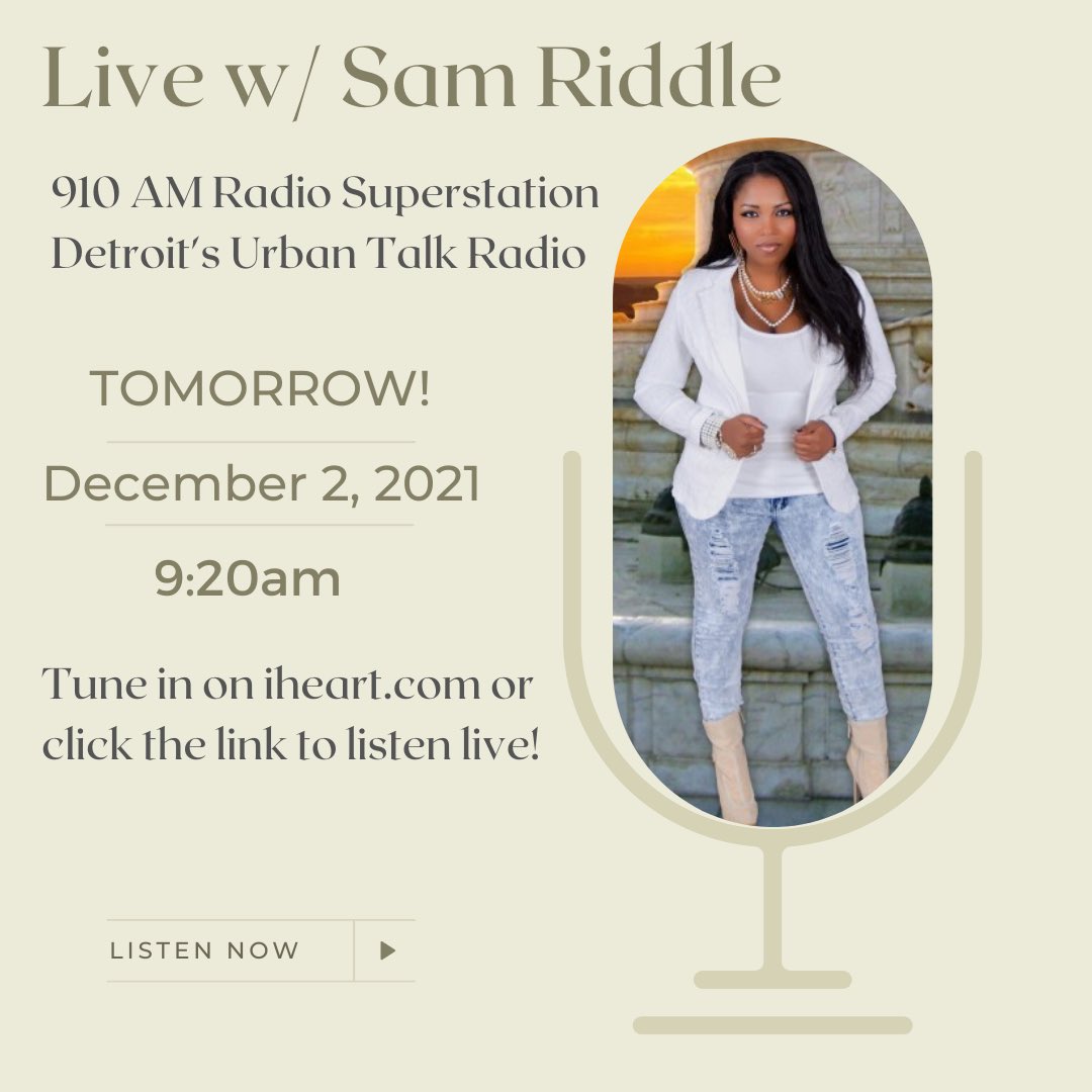 workofArtB's tweet photo. Tune in to listen to your favorite Detroit Author 🥰 ArtB. on 910 AM RADIO @ 9:20am TOMORROW!!! Thursday, Dec 2, 2021 ❤️ 

https://t.co/Z85XIin0Hx

#psychologicalthriller #detroit #author #mysterywriter https://t.co/Z9SE97Y6AH