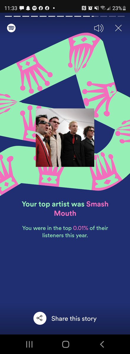 I'm tweeting for the first time in over 2 years to say that apparently I'm @smashmouth biggest fan and I didn't even know it.