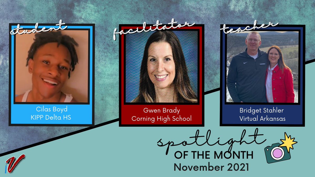 VirtualArkansas's tweet photo. The November Spotlight is here!! We are excited to share this group of great honorees. Read more about them here: https://t.co/wlGVtbdzG8 #virtualarkansas #VA4AllAR #blendedlearning #onlinelearning #virtuallearning #vaimpact #onlineeducation https://t.co/05w4HgOJyi