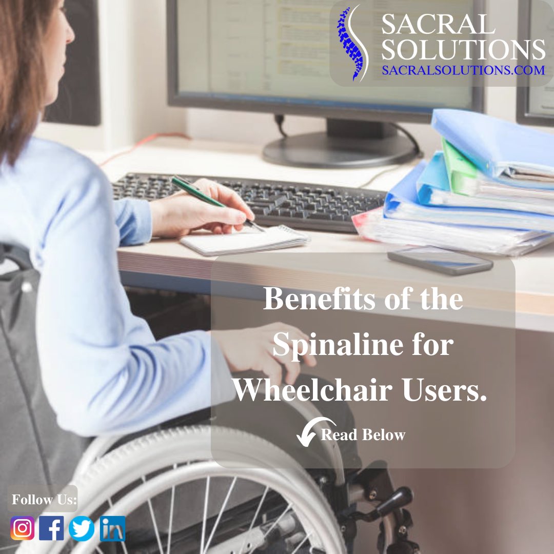 SpineAlignment's tweet photo. Wheelchair users spend almost the entirety of their time seated in their chair. Without proper support, they left susceptible poor posture, where the ribcage will fall and compress the organs within.

By using the Spinaline in your wheelchair, you can expect benefits such as: 1/2 https://t.co/hfPtBoSFAj