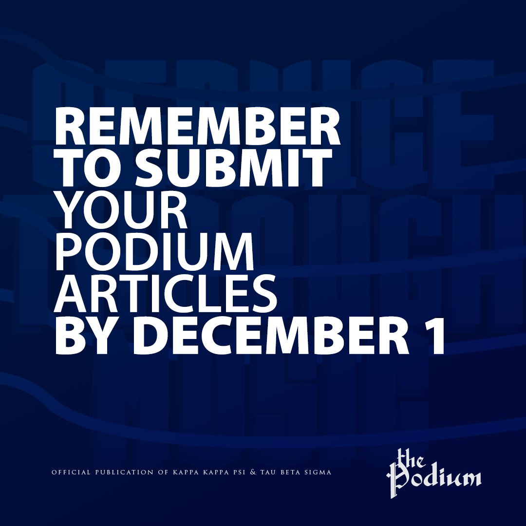 REMINDER: Submit your Podium articles for consideration for the Spring 2022 issue by December 1st (TODAY)!

We want to showcase your stories in our magazine. Send in your articles and high-quality photos today!

podium.kkytbs.org/submit-an-arti…