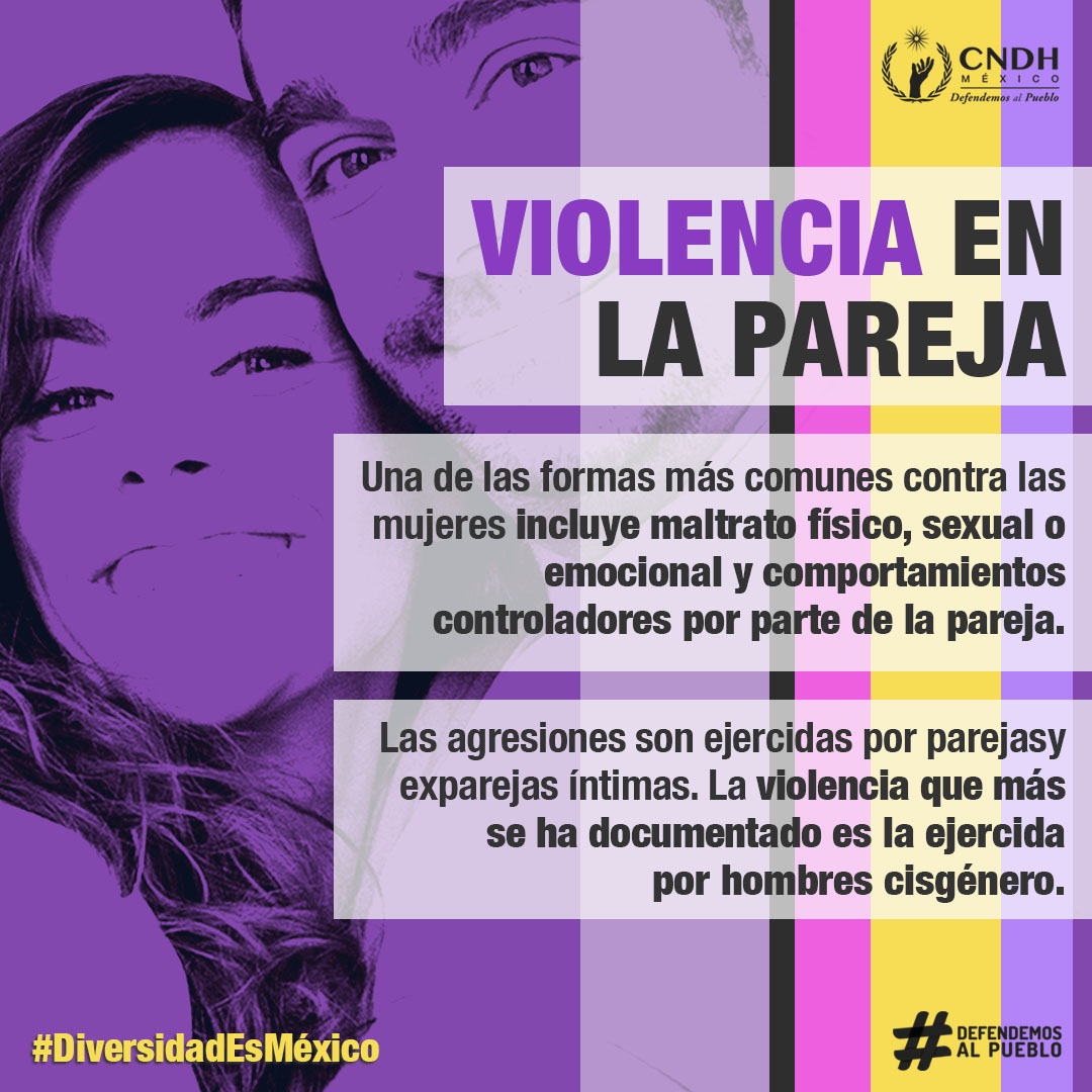 CNDH's tweet photo. La #violencia puede estar presente sin importar la orientación sexual o identidad de género. Identifica la violencia, más allá de los golpes o lesiones físicas.👇

#16Días
#DiversidadEsMéxico
#DefendemosAlPueblo https://t.co/D0Rsvp2tAW